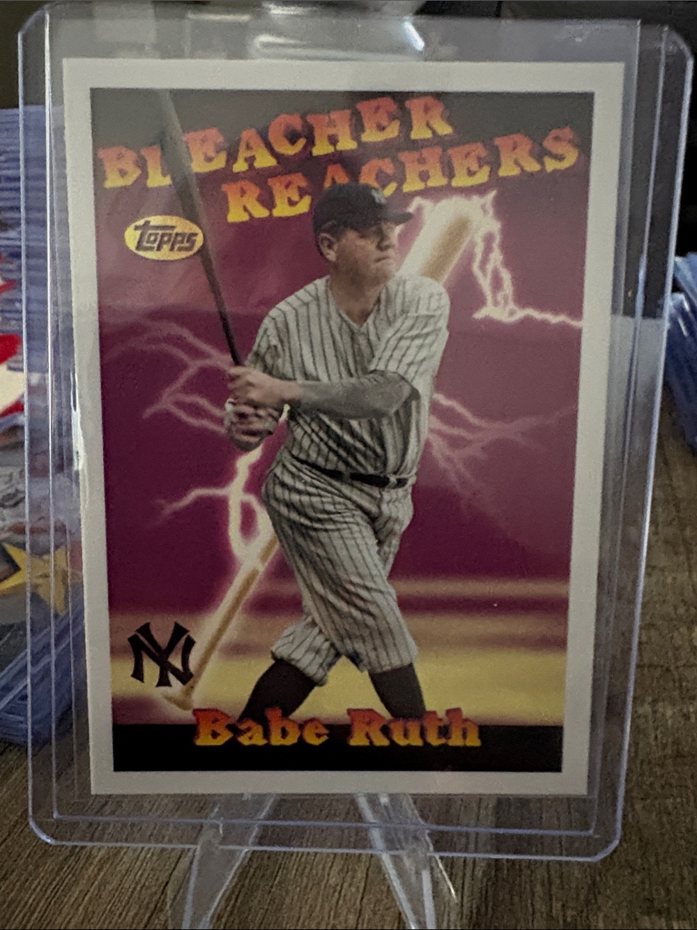 Topps Babe Ruth Baseball Card - Bleacher Reacher